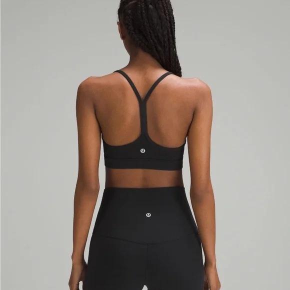 Lululemon Flow Y Bra - Black - 10 - Picture 1 of 5